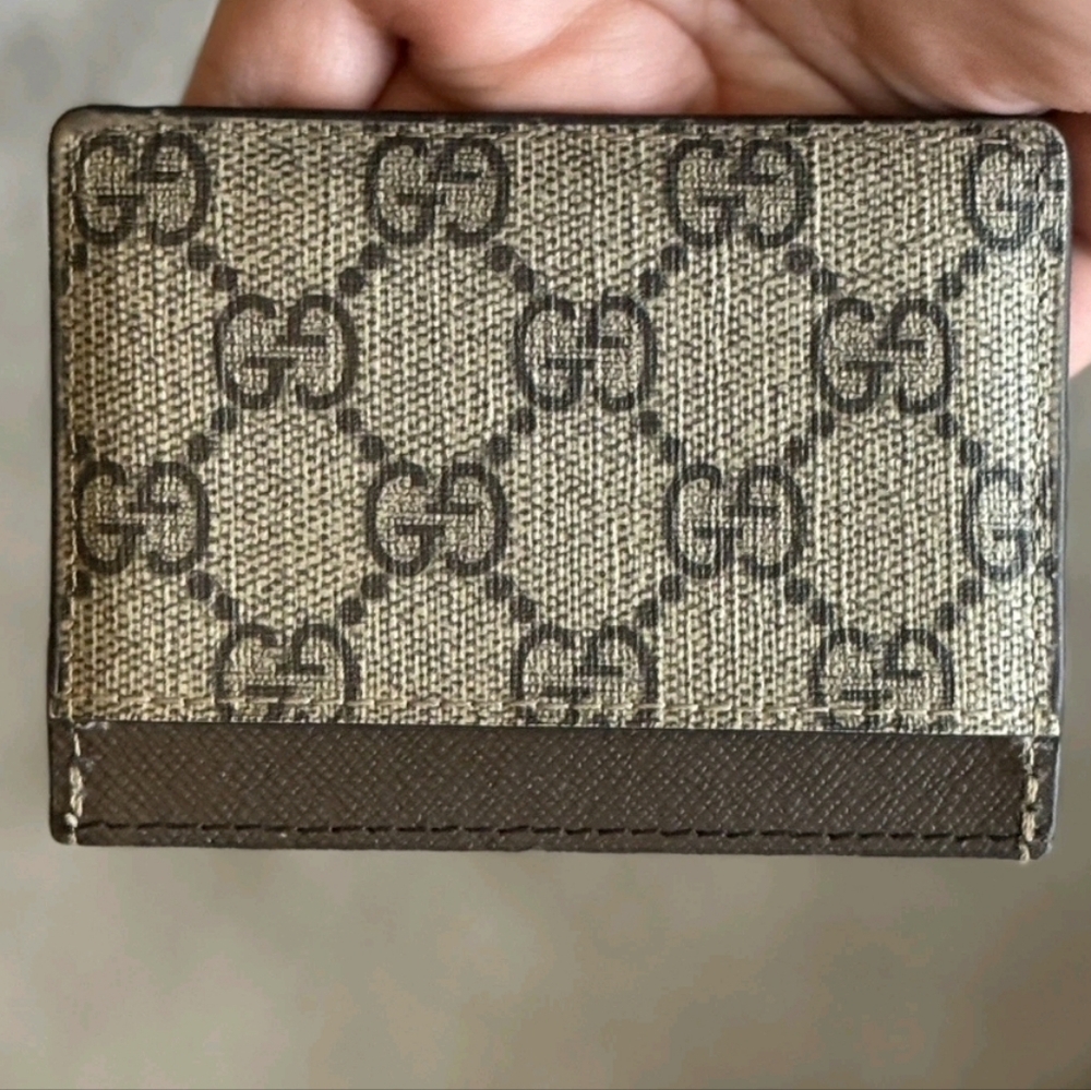 Supreme Signture Logo Classic Tan Brown Monogram 3 Slot Wallet